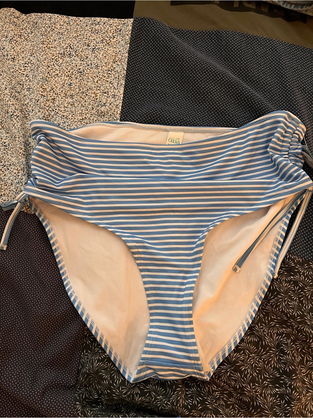 Oasis Blue & White Striped Bikini Bottoms